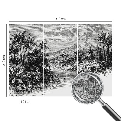 Large wall mural wallpaper Exotic panorama