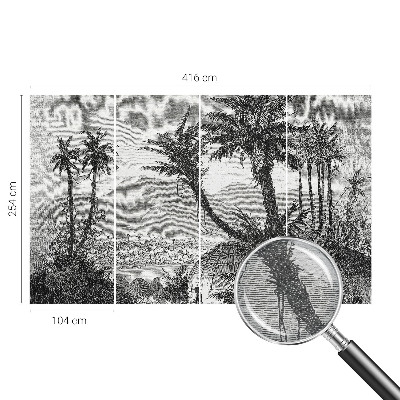 Custom size wall mural Tropical oasis