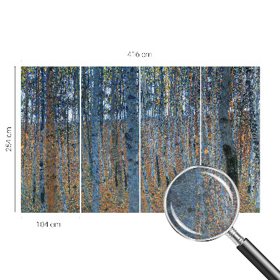 High quality photo wallpaper Birch forest