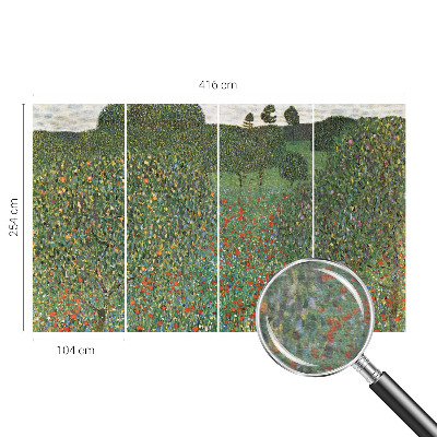 Decorative wall mural for living room Flower meadow