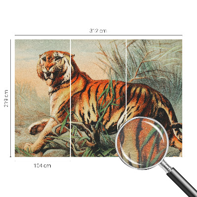 Bedroom wall mural wallpaper Tiger nature