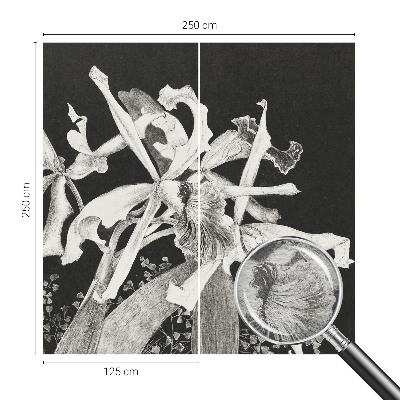 Wall mural for living room Orchid illustration