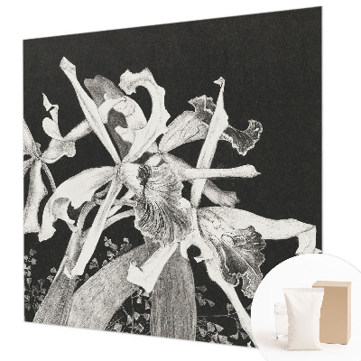 Wall mural for living room Orchid illustration
