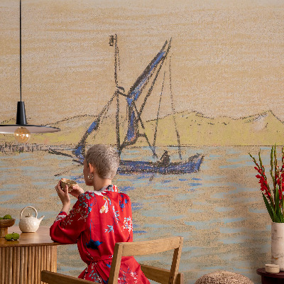 Bedroom wall mural wallpaper Sea of ​​peace