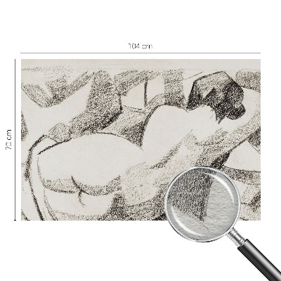 Large wall mural A lying figure