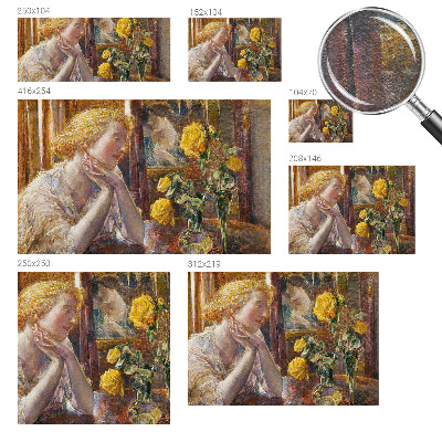 Large wall mural wallpaper Woman with Roses