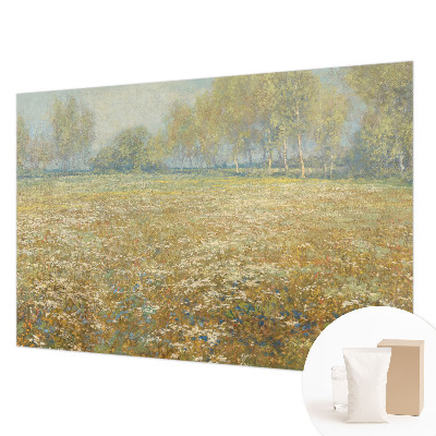 Modern wall mural Blooming field