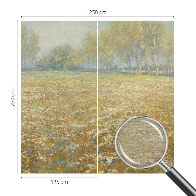 Modern wall mural Blooming field