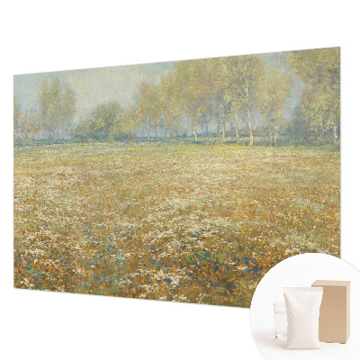 Modern wall mural Blooming field