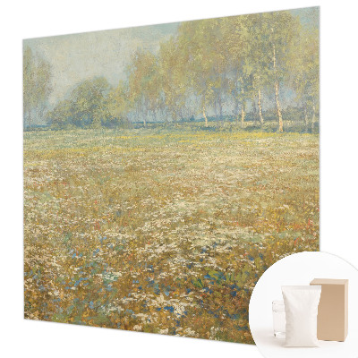 Modern wall mural Blooming field