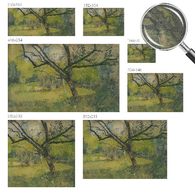 Modern wall mural for living room Green landscape