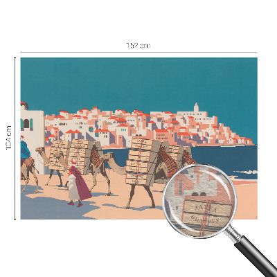 Wallpaper mural for living room Camel caravan