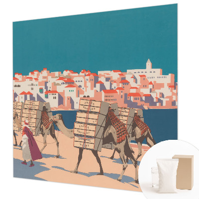 Wallpaper mural for living room Camel caravan