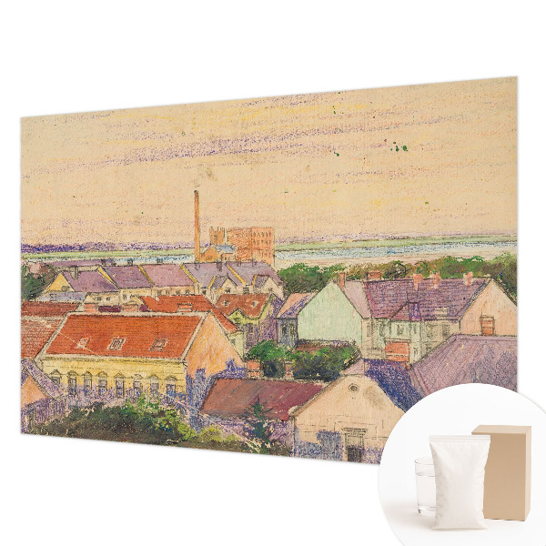 Bedroom wall mural wallpaper Urban roofs