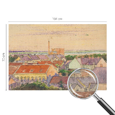 Bedroom wall mural wallpaper Urban roofs