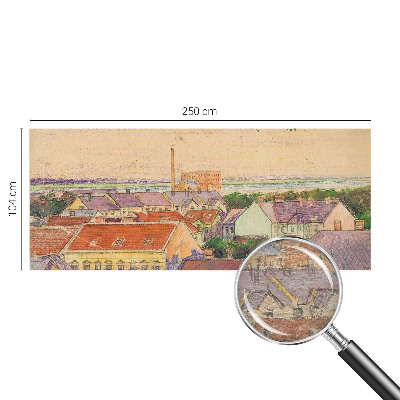 Bedroom wall mural wallpaper Urban roofs