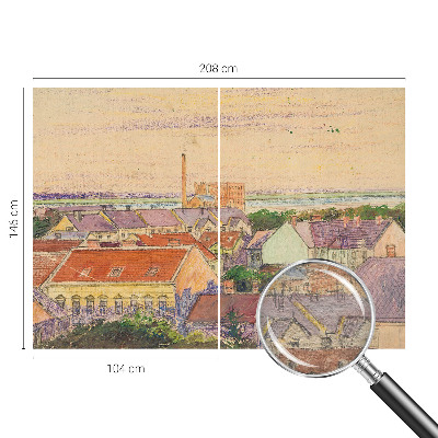 Bedroom wall mural wallpaper Urban roofs