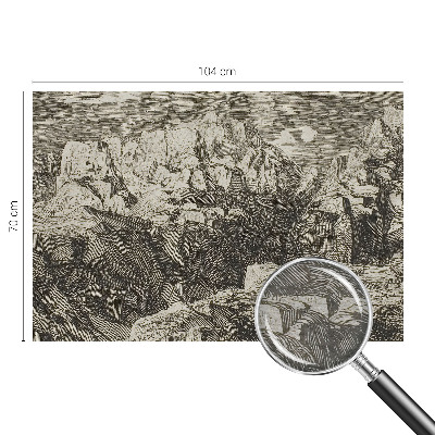 Large wallpaper mural Mountain scenery