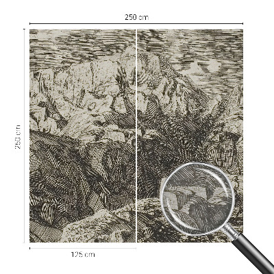 Large wallpaper mural Mountain scenery