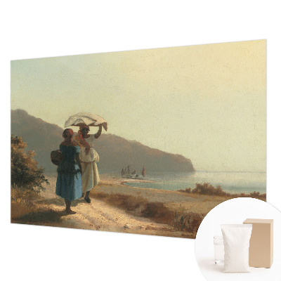 Modern wall mural for bedroom A seaside walk