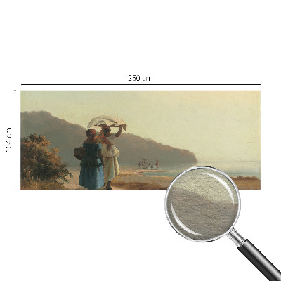 Modern wall mural for bedroom A seaside walk