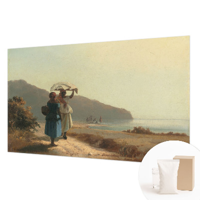 Modern wall mural for bedroom A seaside walk