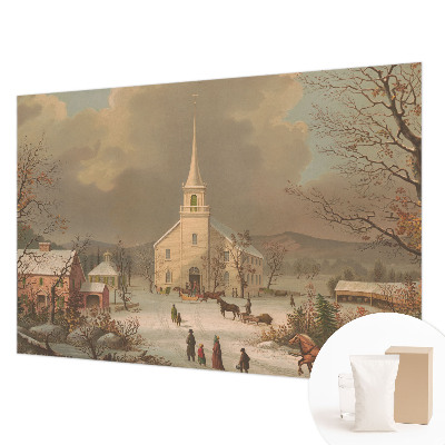 High quality wall mural wallpaper Winter landscape
