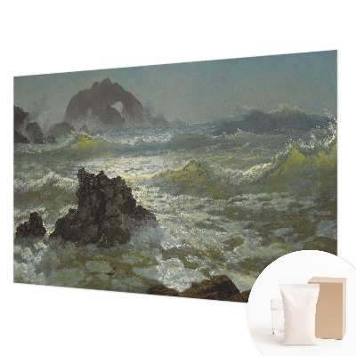 Premium photo wallpaper Stormy sea