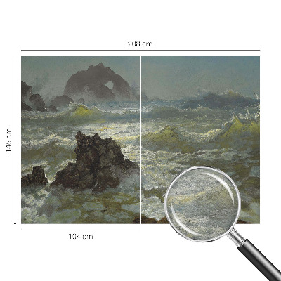 Premium photo wallpaper Stormy sea