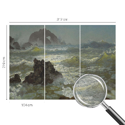 Premium photo wallpaper Stormy sea