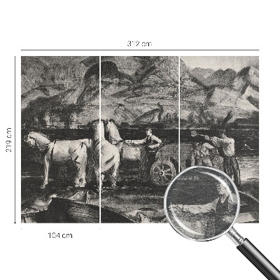 Wall mural for living room Village scene