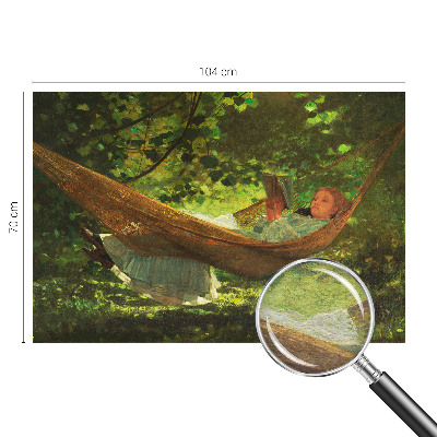 Custom size wall mural Relaxing in a hammock