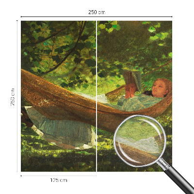 Custom size wall mural Relaxing in a hammock