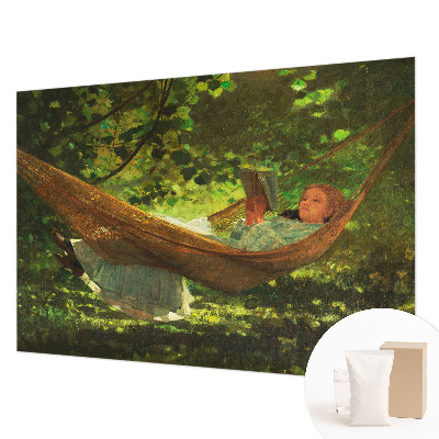Custom size wall mural Relaxing in a hammock
