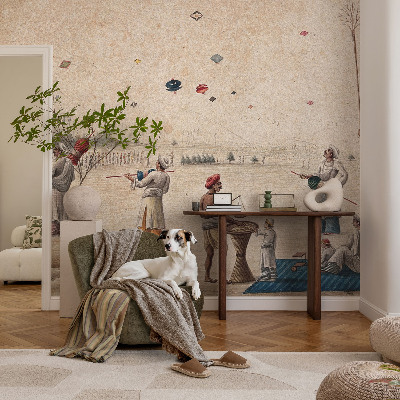 Decorative wall mural for living room Soaring kites