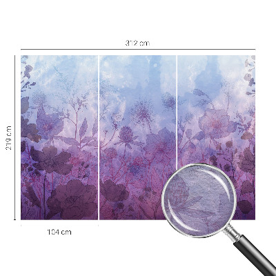Non-woven photo wallpaper Pastel flowers