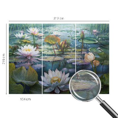 Photo wallpaper Pond flowers