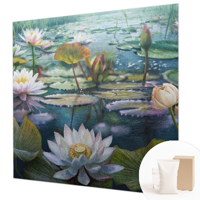 Photo wallpaper Pond flowers