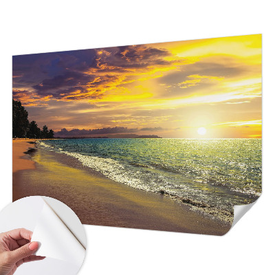 Self-adhesive wall mural Beach at sunset