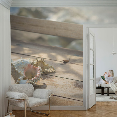 Peel and stick wall mural featuring a relaxing landscape scene