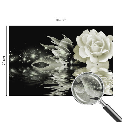 Self-adhesive photo wallpaper with a luminous rose design