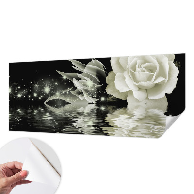 Self-adhesive photo wallpaper with a luminous rose design