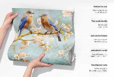 Removable wall mural with an autumn color palette