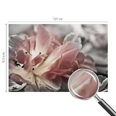 Stick-on wall mural with a pastel floral motif
