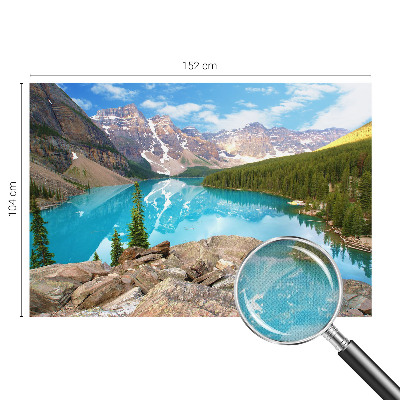 Peel and stick wall mural for living room Blue lake