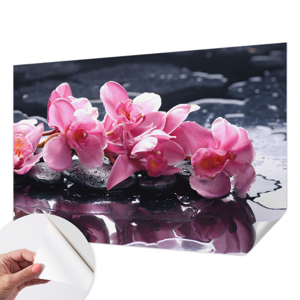 Peel and stick wall mural for bedroom with a floral elegance design