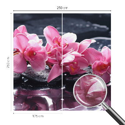 Peel and stick wall mural for bedroom with a floral elegance design