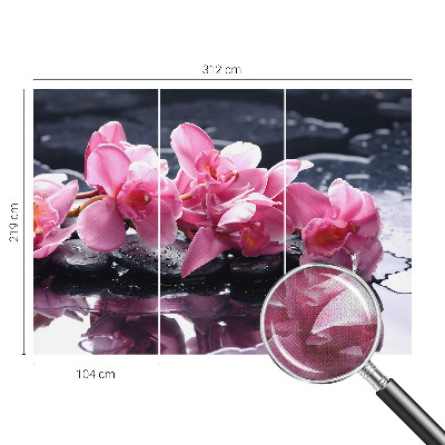 Peel and stick wall mural for bedroom with a floral elegance design
