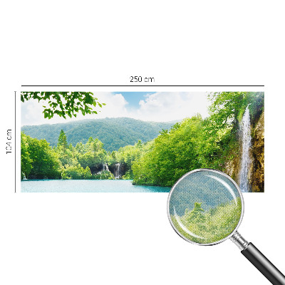 3D photo wallpaper mural showing a natural waterfall scene