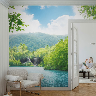 3D photo wallpaper mural Natural waterfall